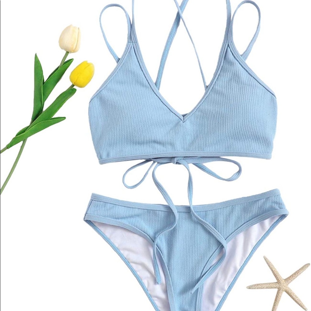 SweatyRocks Blue Women’s Bathing Suit